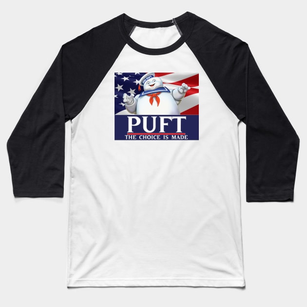 Elect Puft! Baseball T-Shirt by TheKLSGhostbusters